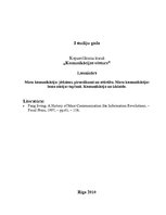 Konspekts 'Masu komunikācija - jēdziens, pirmsākumi un attīstība', 1.