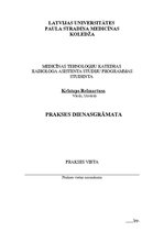 Prakses atskaite 'Radiologa asistenta prakses dienasgrāmata', 1.