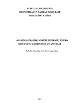 Referāts 'Galvenās prasības anketu izstrādē, iegūto rezultātu izvērtēšanā un apstrādē', 1.