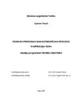 Diplomdarbs 'Fiziskās personas maksātnespējas process', 1.