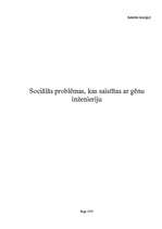 Referāts 'Sociālās problēmas, kas saistītas ar gēnu inženieriju', 1.