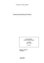 Referāts 'Ētika kā praktiskā filosofija', 1.