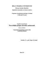 Konspekts 'Neverbālās saziņas metodes saskarsmē', 1.