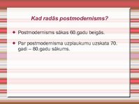 Prezentācija 'Postmodernisms', 3.