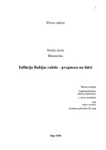 Referāts 'Inflācija Baltijas valstīs - prognozes un fakti', 1.