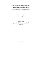 Eseja 'Intervija kursā "Preses žurnālistikas metodes un žanri"', 3.