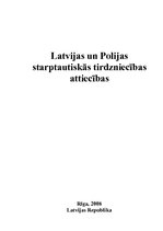Konspekts 'Latvijas un Polijas starptautiskās tirdzniecības attiecības', 1.
