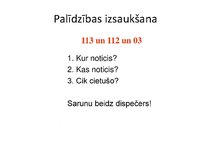 Prezentācija 'Palīdzība nelaimes gadījumos', 14.