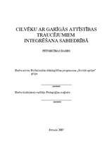 Referāts 'Cilvēku ar garīgās attīstības traucējumiem integrēšana sabiedrībā', 1.