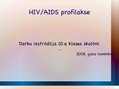 Prezentācija 'HIV/AIDS profilakse', 1.