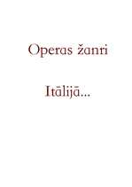 Eseja 'Operas žanri Itālijā', 1.