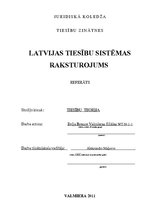 Referāts 'Latvijas tiesību sistēmas raksturojums', 1.