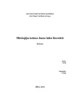 Referāts 'Mitoloģijas iezīmes jauno laiku literatūrā', 1.