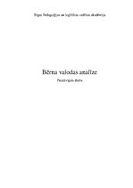 Paraugs 'Bērnu valodas analīze', 1.