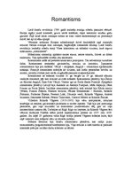 Konspekts 'Romantisms', 1.