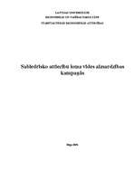 Eseja 'Sabiedrisko attiecību loma vides aizsardzības kampaņās', 1.