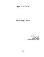 Referāts 'Karjeras pētījums', 1.