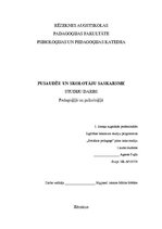 Referāts 'Pusaudžu un skolotāju saskarsme', 1.