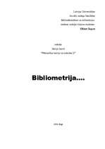Referāts 'Bibliometrija', 1.