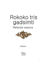 Referāts 'Rokoko', 1.