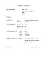 Paraugs 'Curriculum Vitae un motivācijas vēstule', 1.