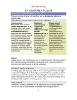 Konspekts 'Environmentalism Summary', 1.