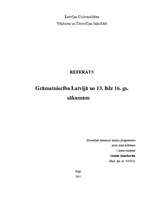 Referāts 'Grāmatniecība Latvijā no 13. līdz 16.gs. sākumam', 1.