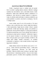 Eseja 'Alkohola negatīvā ietekme', 1.