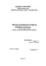Referāts 'Muzeju pirmsākumi Latvijā un mūsdienu tendences', 1.