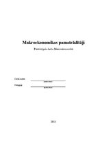 Konspekts 'Baltijas valstu makroekonomikas pamatrādītāji', 1.