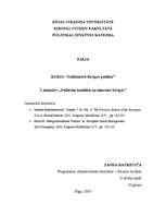 Eseja 'Politiskie konflikti un intereses Eiropā', 1.