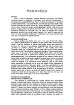 Konspekts 'Maiju mitoloģija', 1.