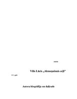 Konspekts 'Vilis Lācis "Akmeņainais ceļš"', 1.