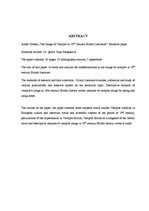 Diplomdarbs 'The Image of Vampire in 19th Century British Literature', 5.