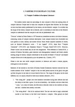 Diplomdarbs 'The Image of Vampire in 19th Century British Literature', 11.