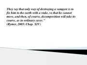 Diplomdarbs 'The Image of Vampire in 19th Century British Literature', 101.