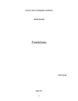 Referāts 'Feminisms', 1.