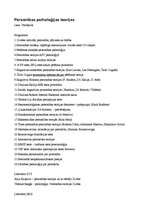Konspekts 'Personības psiholoģijas teorijas', 1.