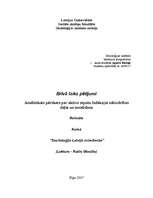Referāts 'Analītiskais pārskats par aktīvo atpūtu lielākajai sabiedrības daļai un invalīdi', 1.