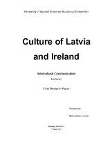 Referāts 'Culture of Latvia and Ireland', 1.
