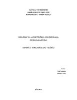 Referāts 'Reklāma un autortiesības. Likumdošana, problēmgadījumi', 1.
