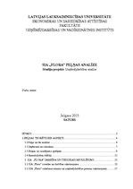 Referāts 'SIA "Flora" peļņas analīze', 1.