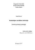 Referāts 'Noziedzīgas uzvedības motivācija', 1.