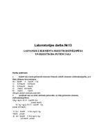 Konspekts 'Galvaniskā elementa elektrodzinējspēks un elektroda potenciāls', 1.