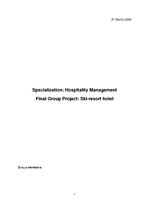 Biznesa plāns 'Final Group Project: Ski-Resort Hotel', 1.