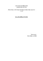 Konspekts 'Klasvadības plāns', 1.