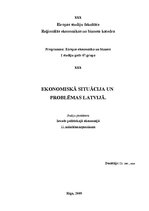Referāts 'Ekonomiskā situācija un problēmas Latvijā', 1.