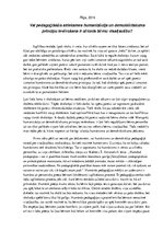 Eseja 'Vai pedagoģiskās attieksmes humanizācija un demokrātiskuma principu ievērošana i', 2.