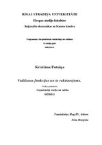 Referāts 'Vadīšanas funkcijas un to raksturojums', 1.