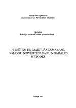 Referāts 'Fiksētās un mainīgās izmaksas, izmaksu novērtēšanas un sadales metodes', 1.